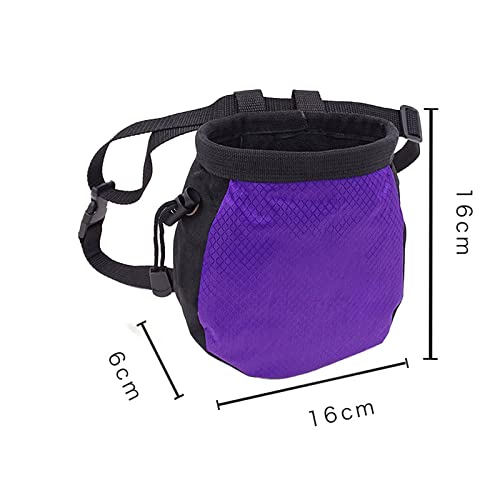 Climbing Chalk Bags,No Leak Rock Climbing Strawstring Bag - color: Purple