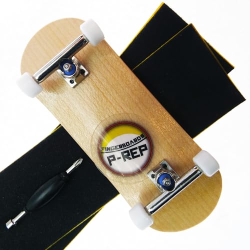P-REP V2 Pro Performance Complete Wooden Fingerboard kit with Urethane Wheels and Bushings 32mm - Maple - color: Maple