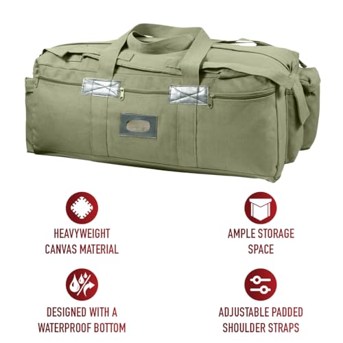 Rothco Tactical Duffle Bag - Rugged All-Purpose Gear and Equipment Bag, Water-Resistant Bottom - color: Olive Drab