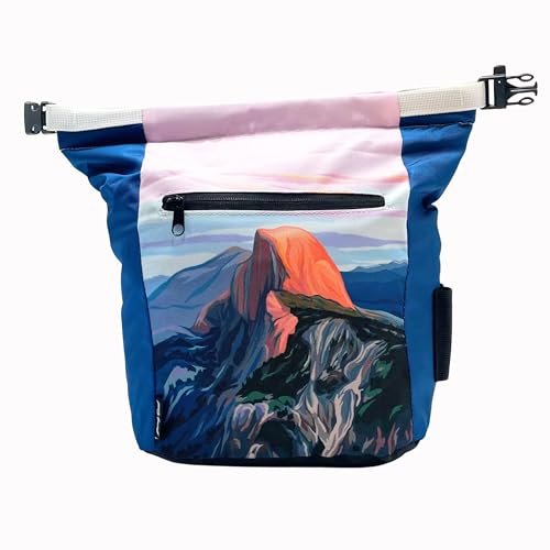 Rock Climbing Chalk Bucket | for Bouldering Gym & Outdoor Use | Durable Hook & Loop Closure, 2 Zippered Pockets, Easy-Carry Handle - style: Yosemite