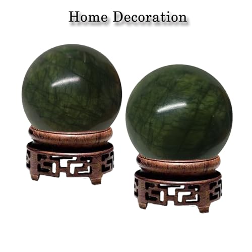 LLY 2`` Hand Exercise Ball, Chinese Baoding Ball, Hand Therapy Ball, Adult Stress Relief Massage Ball, Alleviating Memory Loss (Xiuyan Jade)