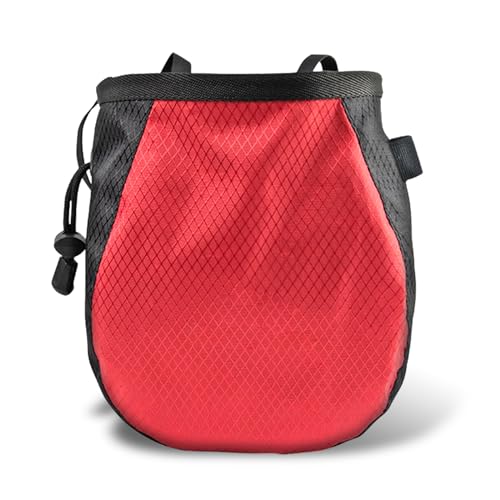 Climbing Chalk Bag - Small Chalk Bag Bouldering for Rock Climbing Chalk Pouch - color: RED
