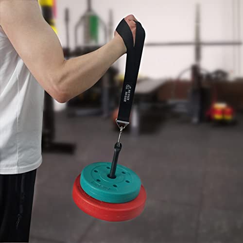 Arm Wrestling Training Strap Belt Hand Grip Arm Finger Forearm Exerciser Strengthener for Cable Machine and Free Weight - color: strap with 18mm loading pin