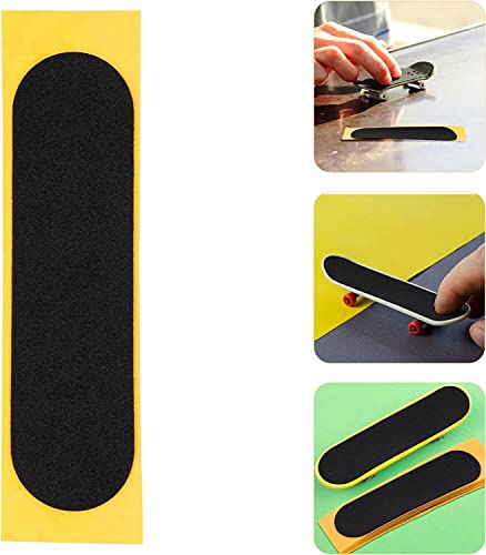 WINDIR 24pcs Grip Tape for Fingerboards,Precut 28×100mm Pro Finger Toys Foam Grip Tape, Professional Black Wooden MiNi Skateboards (24pcs Precut) - color: 24pcs Precut