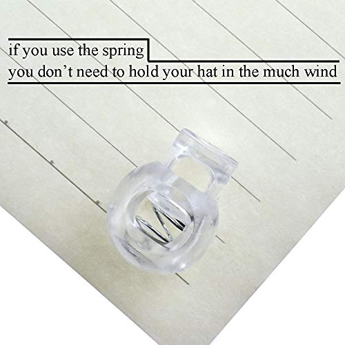 Spring Elastic Fastener Toggles Plastic Cord Lock Buttons Stopper Slider Thread Smooth Hold Tightly - color: Clear-22*17mm 40pcs