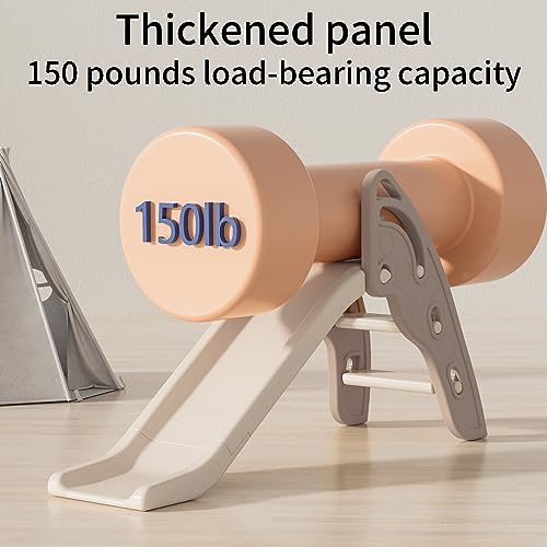 Toddler Slide Large Play Climber Slide PlaySet with Extra Long Slipping Slope Indoor Slide Kids Slide Toddler Playground Toddler Slide Outdoor Toys for Toddlers (Brown) - color: Brown