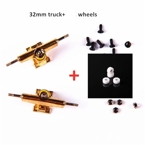 Fingerboard Wheels Made with Bearing for Finger Skate Board and Mini Skateboard(Gold) - color: Gold