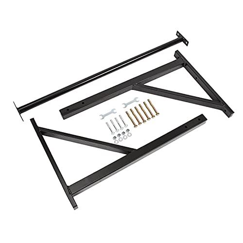 IRONWALLS Wall Mounted Pull Up Bar Heavy Duty, 500LBS Capacity | Wall Mount Chin Up Bar for Strength Training, Home Gym, Steel Upper Body Workout Equipment for Indoor Outdoor