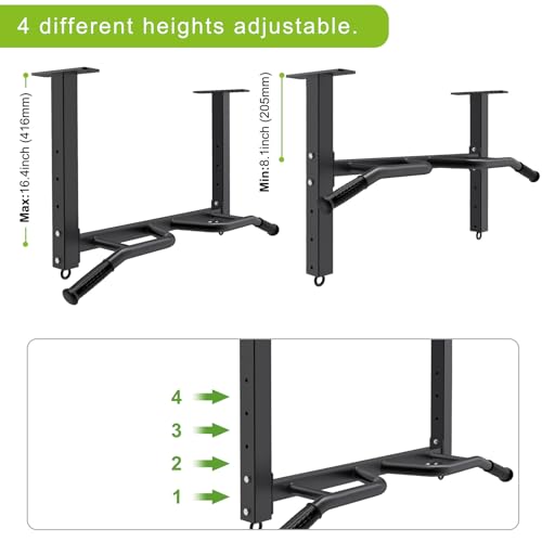 Kipika 32" Ceiling Mounted Pull Up Bar - Heavy Duty, Highly Adjustable, Multifunctional Chin Up Bar - Home Gym System with Punching Bag Hanger and Resistance Bands Training - color: Ceiling Mounted Pull Up Bar