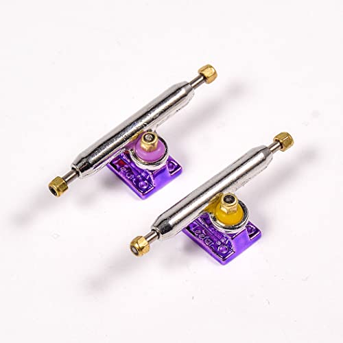 Fingerboard Trucks with Upgraded Urethane Bushings and Pivot Cup,34mm 32mm Width,Normal Kingpin (Purple, 32mm) - color: Purple, size: 32mm