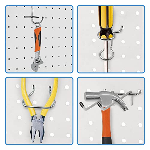 258pcs Pegboard Hooks And Accessories Set, Wall Organizer For Garage | Peg board hooks and bins set, fits 1/8, 1/4 inch boards, with peg locks, for garage, workshop, tool storage