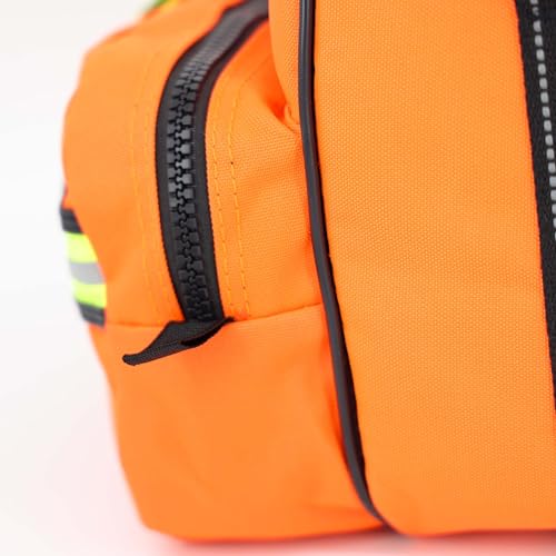 Lightning X Customizable Large EMT Medic First Responder EMS Trauma Jump Bag w/Embroidered Name - Orange - color: Orange