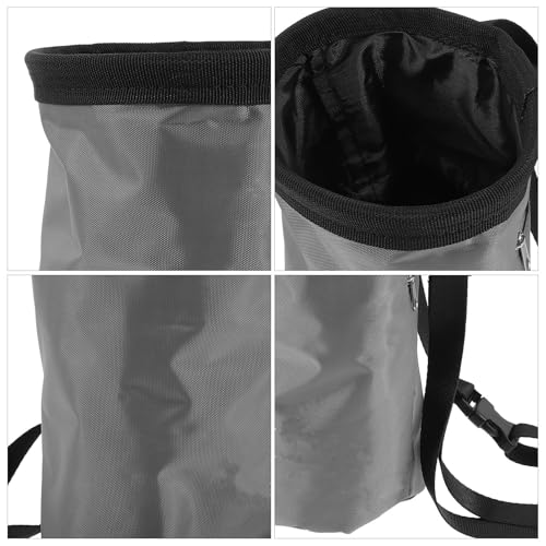 Toyvian Anti-Slip Outdoor Climbing Chalk Bag with Oxford Fabric and Fleece, Scratch-Resistant Mountaineering Powder Bag for Camping and Climbing Enthusiasts