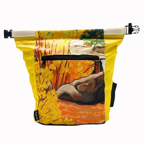 Rock Climbing Chalk Bucket | for Bouldering Gym & Outdoor Use | Durable Hook & Loop Closure, 2 Zippered Pockets, Easy-Carry Handle - style: Leavenworth