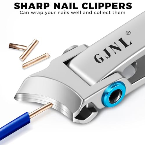 Slanted Curved Toenail Clippers for Seniors Toenails | Heavy Duty Nail Clippers for Men Thick Nails with Wide Jaw Opening, Sliver - color: Sliver Slanted Head