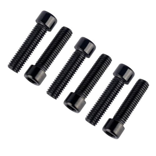 6Pcs Bike Screws M6x10 12 16 18 20 25 30 35mm Stainless Steel Socket Head Cap Allen Hex Bolt (Black, M6 x30mm) - color: Black, size: M6 x30mm