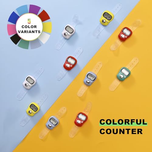 TESEAS Electronic Finger Counter, 5-Digit Number Count Clicker Mini LCD Digital Display Hand Tally Counter, Resettable Counters Clickers for Knitting, Crochet, Coaching, Lap, Golf, Toddler & Fidget - color: 15pcs