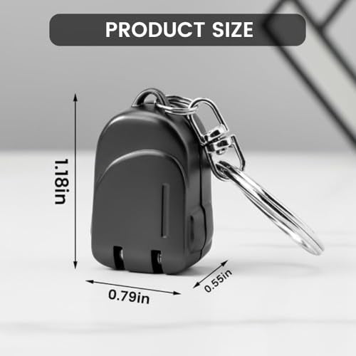 2 Pack Portable Folding Mini Nail Clippers, Stainless Steel Compact Nail Trimmers with Keychain, Backpack Pattern Design, Travel Accessories