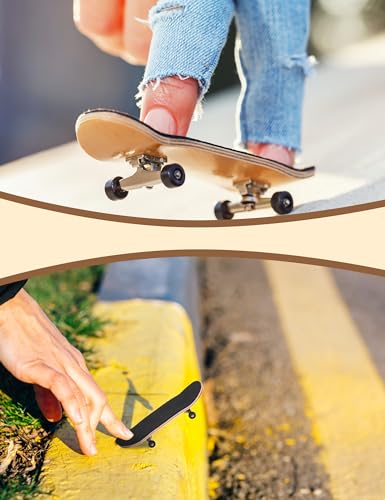 Yosoo Health Gear Finger Skateboards, Fingerboard Finger Board, Finger Skating Board, 1Pc Maple Wooden Alloy Fingerboard Finger Skateboards, Mini Skaboard Bois With Box Reduce Pressure People