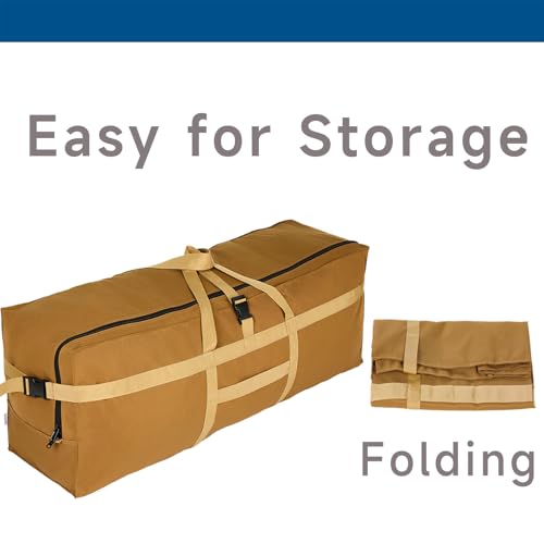 Arxus Large Duffel Bag, Waterproof Carry on Weekend Overnight Storage Bag over Luggage for Airline, Travel, Camping, Moving - color: 180L-Khaki
