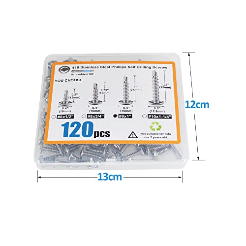 Sheet Metal Screws,Truss #8x1‘’(120) | Metal Fastener - color: Truss #8x1‘’(120)