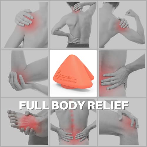 LEZER Large Trigger Massage Point, Manual Massage Ball, Hip Hook, Muscle Knot Release Tool, Deep Tissue Relief, Hip Flexor Iliacus Back Psoas Hand Foot Myofascial Physical Therapy, 3.5 inx3 in, Orange - style: 04 - Large Trigger Orange