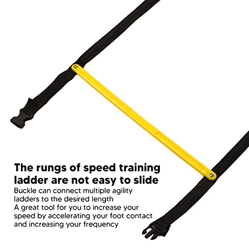 Speed Agility Training Ladder, 2.6m Fixed Rungs Football Basketball Speed Training Equipment for Athletes Sports Fitness Workout