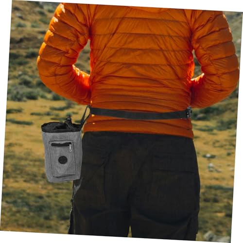Yardwe Rock Climbing Gear Oxford Chalk Pouch Slip Gymnastics Chalk Bag Portable Training Pouch Zippered Pocket