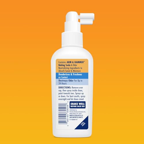 Arm & Hammer Shoe Refresher Spray, Odor Eliminator for Sneakers, 24 Odor & Wetness Control, Aerosol-Free Shoe Deodorizer Spray, Ocean Blast Scent, 3.4 oz - size: 3.4 Ounce (Pack of 1)