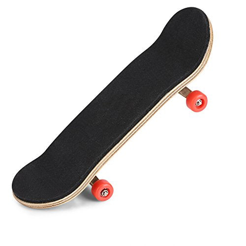 Milltrip Wooden Finger Skateboards, 1Pc Maple Wooden Alloy Fingerboard Finger Skateboards with Box Reduce Pressure Gifts (red) - color: Red