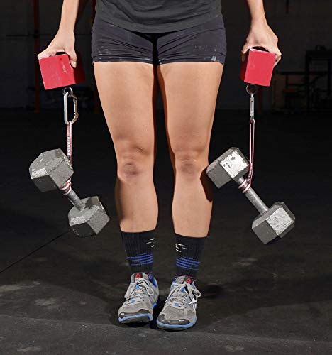 Atomik Rock Climbing Holds 2 inch Hanging Grip Training Blocks Set of 2 in Red for Grip and Strength Training