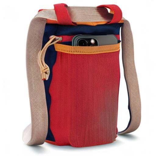 Oso Supply Co - Classic Chalk Bag for Rock Climbing, Bouldering Chalk Bag Bucket with Quick-Clip Belt, Zippered Pockets and Pouch - Perfect Indoor/Outdoor Rock Climbing Gear Equipment - color: Midnight Blue & Red