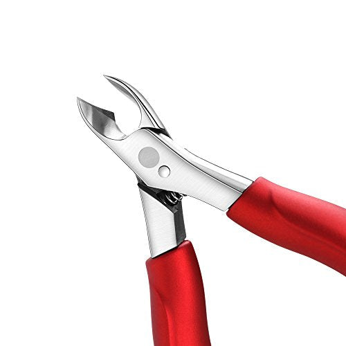 BEZOX Toenail Clippers for Thick Nails - Precision Thick Finger Nail Clipper Adult, Comfort Grip Nail Cutter, Ergonomic Long Handle Large Toe Nail Clippers - color: Champagne Red