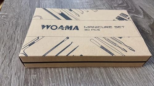 WOAMA Manicure Set Nail Clippers 30-piece Pedicure Kit Manicure Tools Nail Manicure Kit with Green Travel Case for Home, Workplace, Gift, Beauty Salon - color: Green