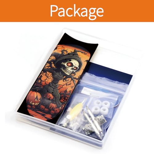 36mm Pro Fingerboard with Wooden Finger Skateboard Deck Upgraded Finger Board Trucks Street Shape Bearing Wheels (Tree) - color: Tree