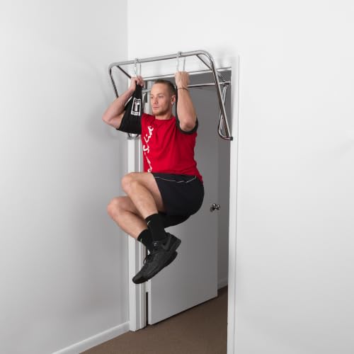 Body-Solid (PUB34) Adjustable Doorway Pull Up Bar, Chin Up Bar for Door Frame Strength Training Pull-Up Bars, Secure Door Mount Exercise Bar, 300 lb Capacity for Home Gym