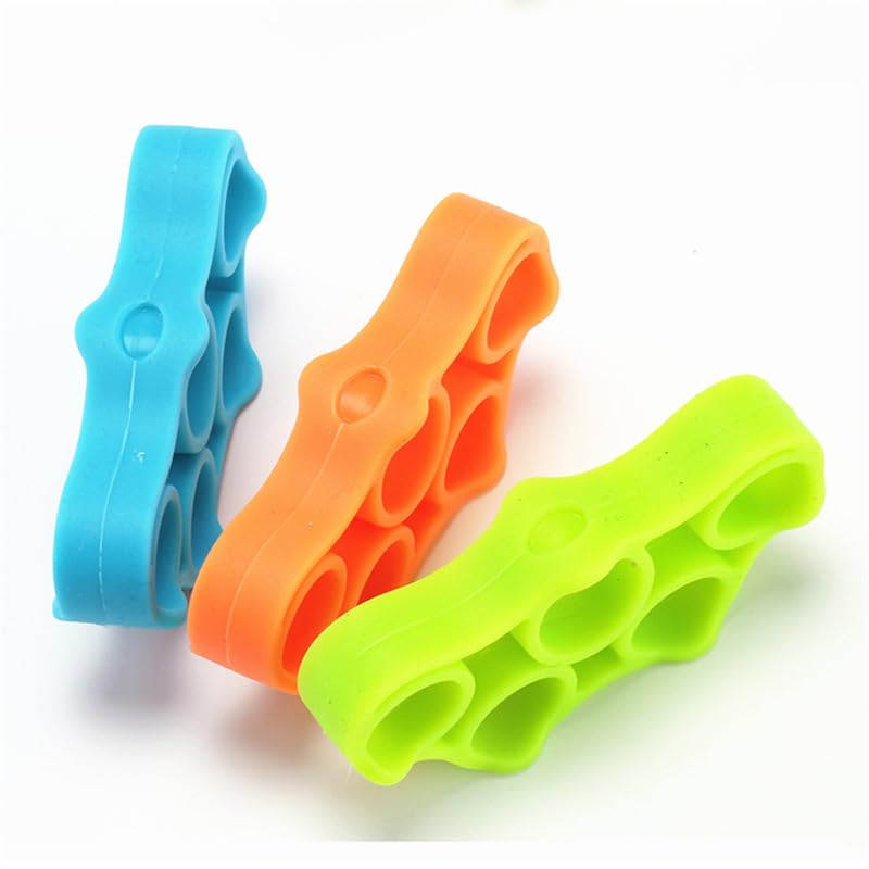 3-Pack Finger Exerciser (Green 6.6LB/Blue 8.8LB/Orange 11LB): Adjustable Hand Grip Strengthener for Fingers, Wrists & Forearms