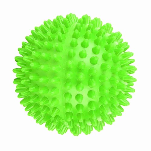 2Pcs Spiky Hard Massage Balls,Soft Spiked Manual Massager Rollers Body Spiky Balls Fitness Finger Relax Tool for Plantar Fasciitis Exercise Back Feet (Large Size 9cm) - color: Green, size: Large size 9cm