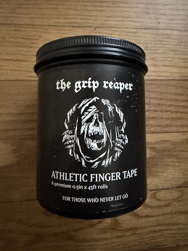 Athletic Finger Tape - 5 Rolls (0.5" x 45ft) - Easy Tear, No Residue Zinc Oxide Tape for BJJ, Rock Climbing, MMA, and Weightlifting