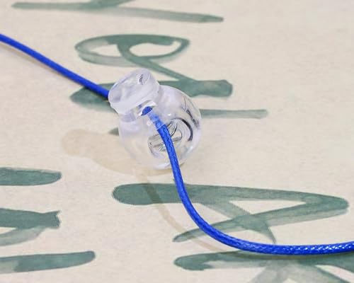 Shapenty Clear Plastic Cord Locks Round Single Hole Spring Toggle Stoppers for Drawstring Bags Short Shoelace, 22x18mm