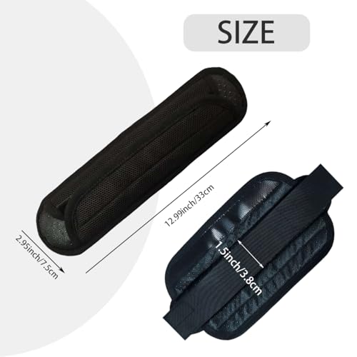 2 Pack Shoulder Strap Pads for Backpack Accessories,Replacement Universal Shoulder Pad Cushion Relieve Shoulders Pressure - color: Black