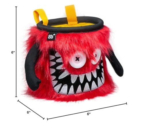 8BPLUS Chalk Bag for Rock Climbing and Bouldering, Chalk Pouch incl Belt & Biner – Cute Funny Character Design, Wide Opening, Gear with Personality, Gift for Climbers - style: OZZY