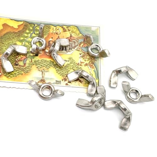 10 Pcs 3/8"-16 Wingnuts 304 Stainless Steel Wing Nuts Fasteners Parts Butterfly Nut, Hand Twist Tighten Hardware Nuts Butterfly Wing-Nut - size: 3/8"-16 - 304 Stainless Steel - 10 Pcs