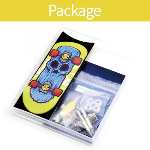 36mm Pro Fingerboard with Wooden Finger Skateboard Deck Upgraded Finger Board Trucks Street Shape Bearing Wheels (Skate) - color: Skate