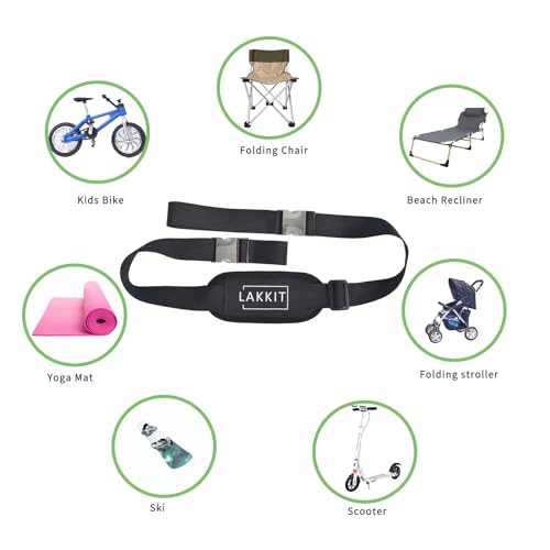 Adjustable Kick Scooter Shoulder Strap, Carrying Strap for Beach Chair, Carrying Shoulder Straps - color: Straps With Metal Buckle