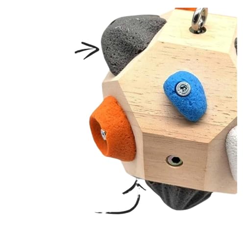 MUSM Wooden Handcrafted Boulder Block Climbing Hold Strength Training for Grip Power Precision Functional