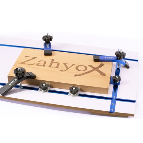 6 Pack T-Track Hold Down Clamps Kit, 6-1/3" L x 1-1/5" Width, Blue | Heavy Duty Anodized Clamps for Woodworking - size: 6 PCS Clamps