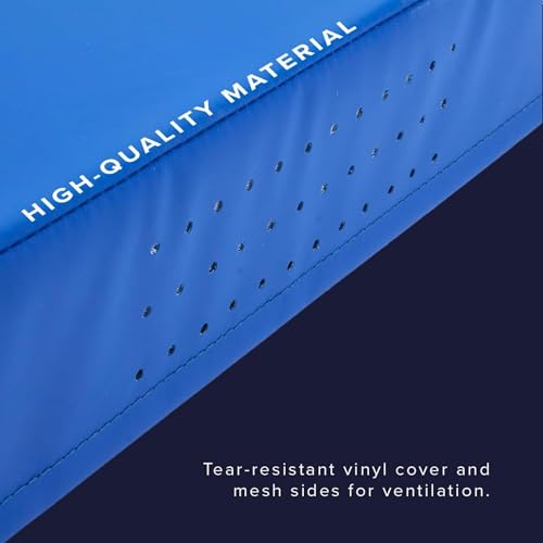 We Sell Mats Bifolding Gymnastics Crash Landing Mat Pad, Safety for Tumbling, Back Handspring Training and Cheerleading - color: Blue, size: 4 ft x 8 ft x 4 Inch