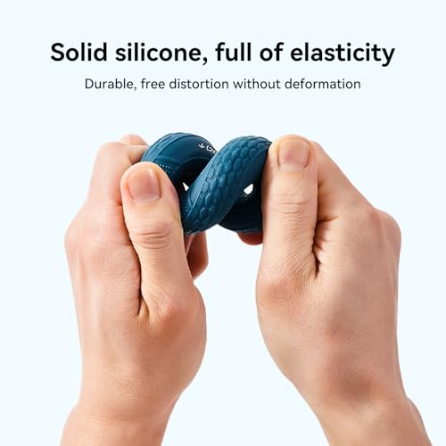 Hand Grip Strengthener, Grip Strength Trainer, Fingers Exerciser - Silicone Rings for Muscle Training Sports Rock Climbing Finger Rehabilitation Training,Hand & Wrist Muscles Trainer Stress Relief,5 Resistance Levels - color: Black