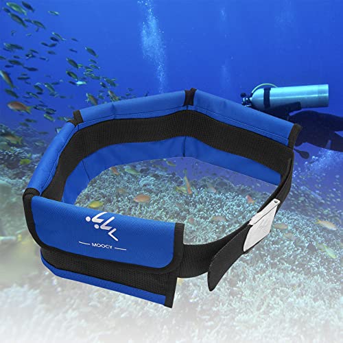 4 Neoprene Pocket Scuba Weight Belt,Spear Fishing Nylon-fit for Waist 32" to 52" - Quick-Release Buckle - color: Blue